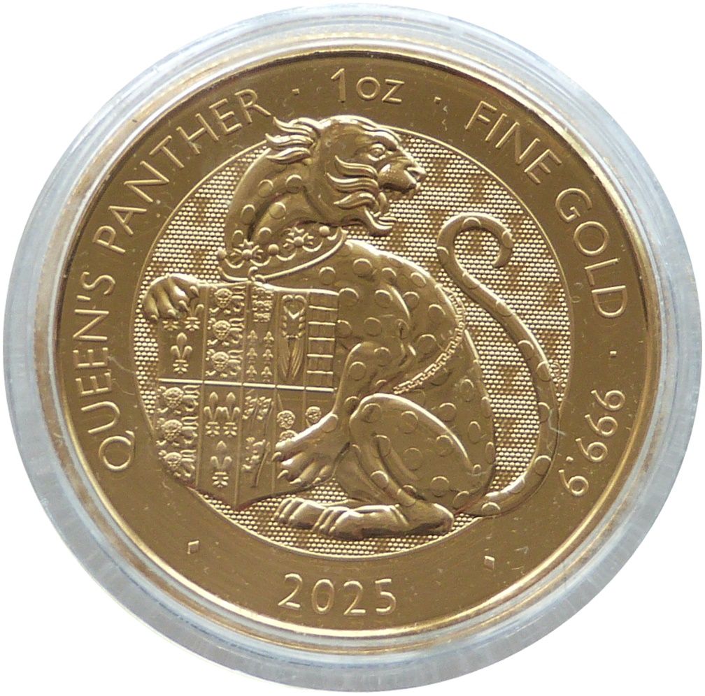2025 Royal Tudor Beasts Queens Panther £100 Gold 1oz Coin