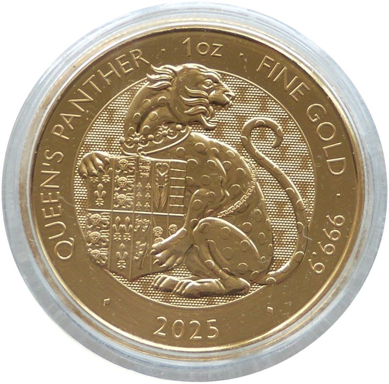 2025 Royal Tudor Beasts Queens Panther £100 Gold 1oz Coin