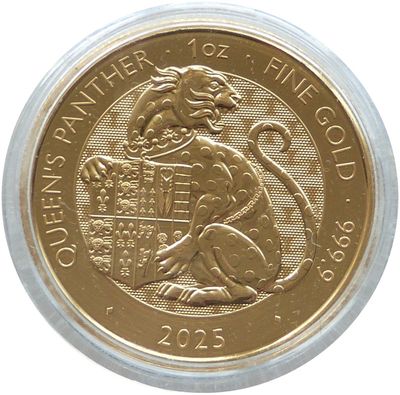 2025 Royal Tudor Beasts Queens Panther £100 Gold 1oz Coin