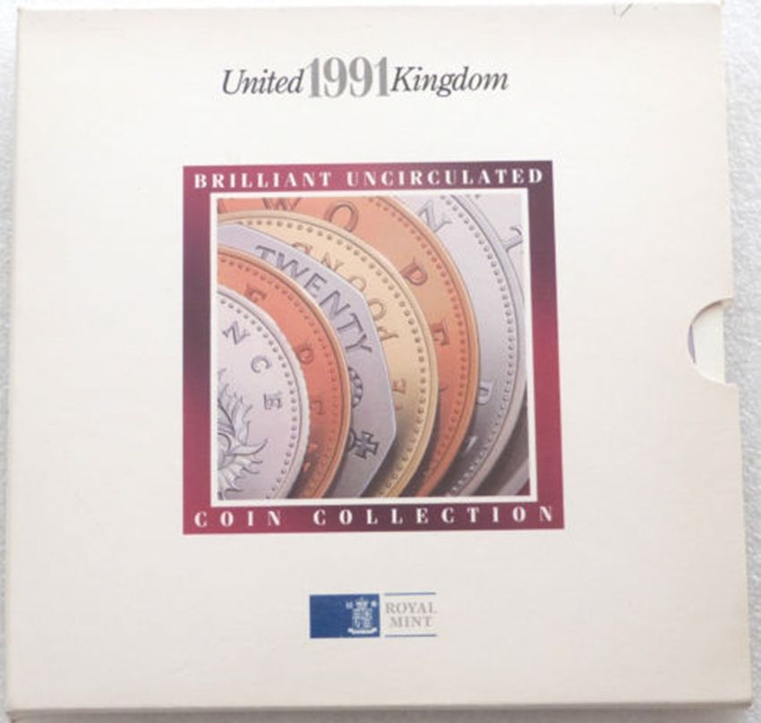 1991 Royal Mint Annual Brilliant Uncirculated 7 Coin Set