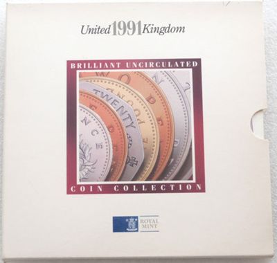 1991 Royal Mint Annual Brilliant Uncirculated 7 Coin Set