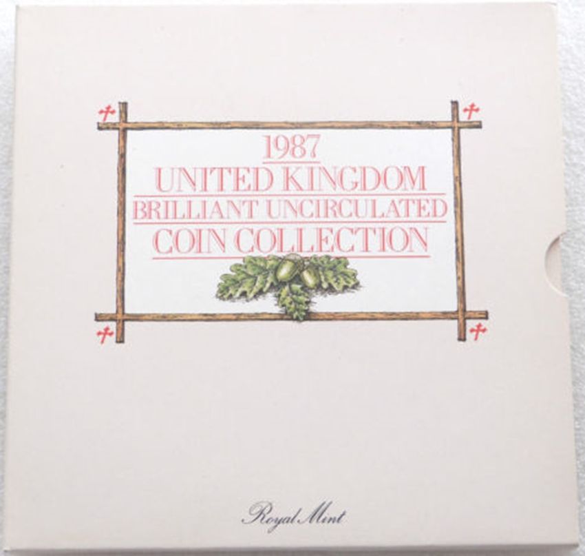 1987 Royal Mint Annual Brilliant Uncirculated 7 Coin Set