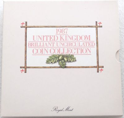 1987 Royal Mint Annual Brilliant Uncirculated 7 Coin Set