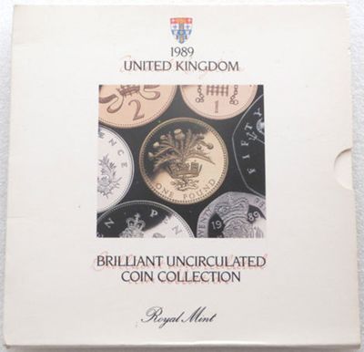 1989 Royal Mint Annual Brilliant Uncirculated 7 Coin Set