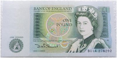 1981 - 1984 Bank of England D H Somerset Green £1 One Pound Banknote Uncirculated