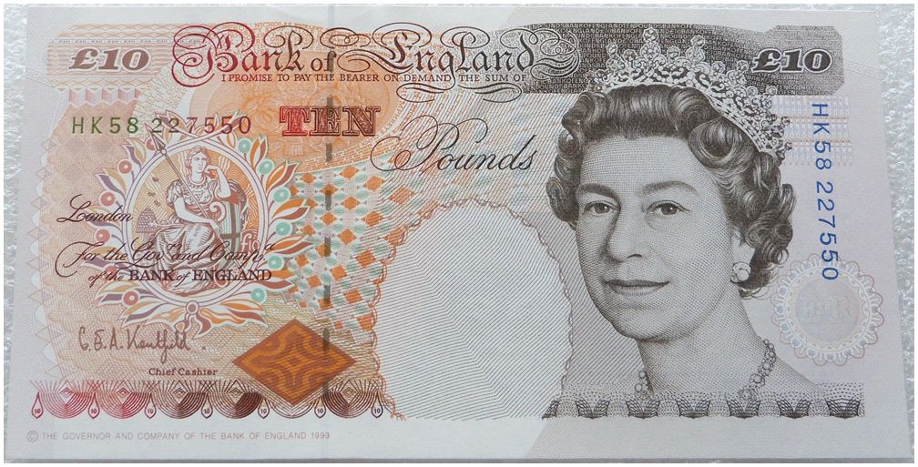 1993 - 2000 Bank of England G E A Kentfield Dickens £10 Ten Pound Banknote Uncirculated