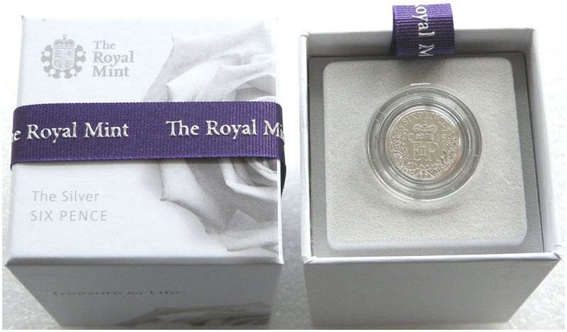 2016 Elizabeth II Christmas 6D Six Pence Silver Coin Box Coa - First Time In 70 Years