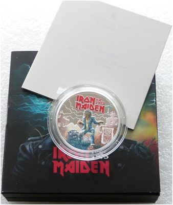 2025 Music Legends Iron Maiden £2 Silver Proof 1oz Coin Box Coa