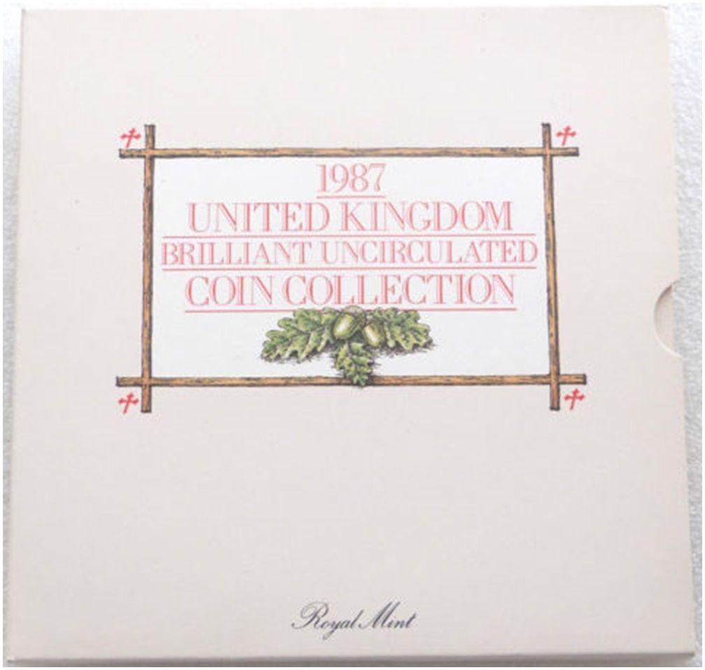 1987 Royal Mint Annual Brilliant Uncirculated 7 Coin Set