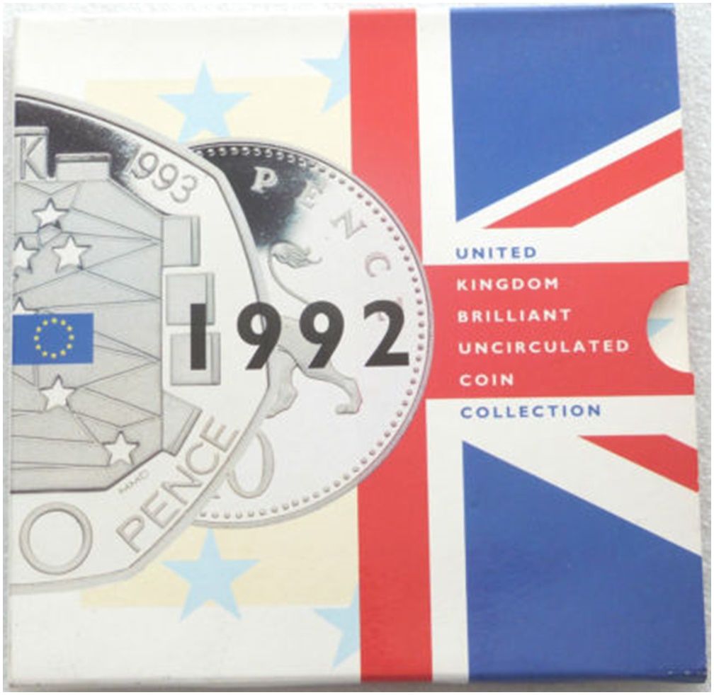 1992 Royal Mint Annual Brilliant Uncirculated 9 Coin Set