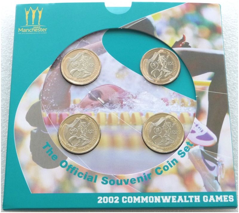 2002 Commonwealth Games £2 Brilliant Uncirculated 4 Coin Set