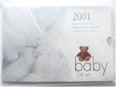 2001 Royal Mint Baby Gift Annual Brilliant Uncirculated 9 Coin Set Sealed