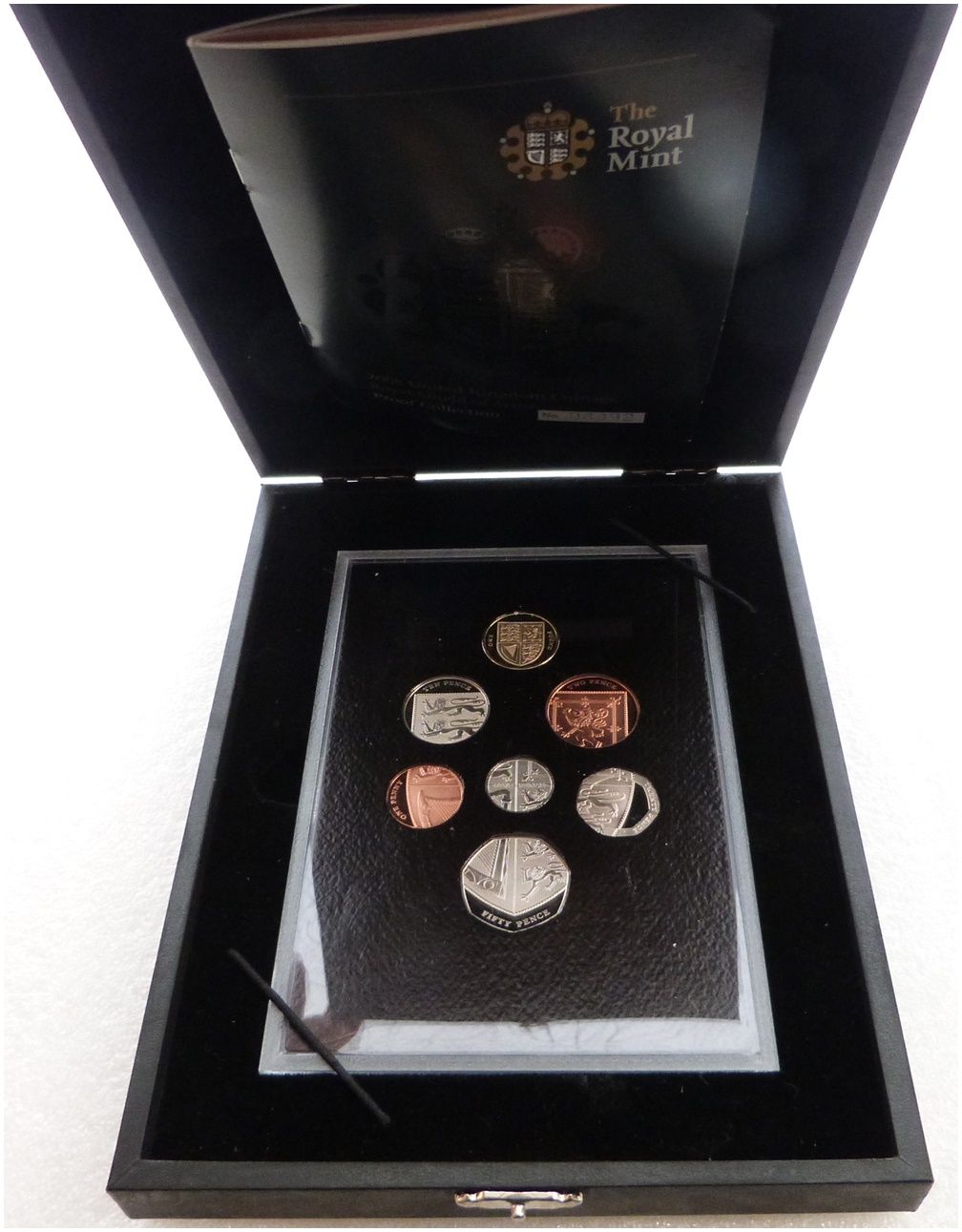 2008 Royal Mint Deluxe Royal Shield of Arms Proof 7 Coin Set Box Coa