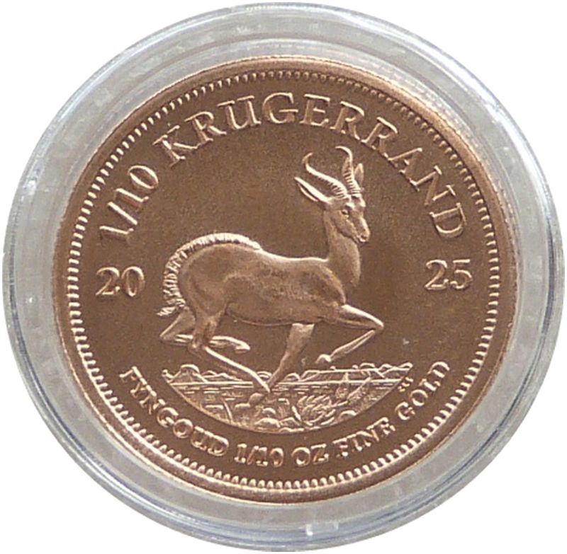 2025 South Africa Tenth Krugerrand Gold 1/10oz Coin 2025 South Africa Tenth Krugerrand Gold 1/10oz Coin
