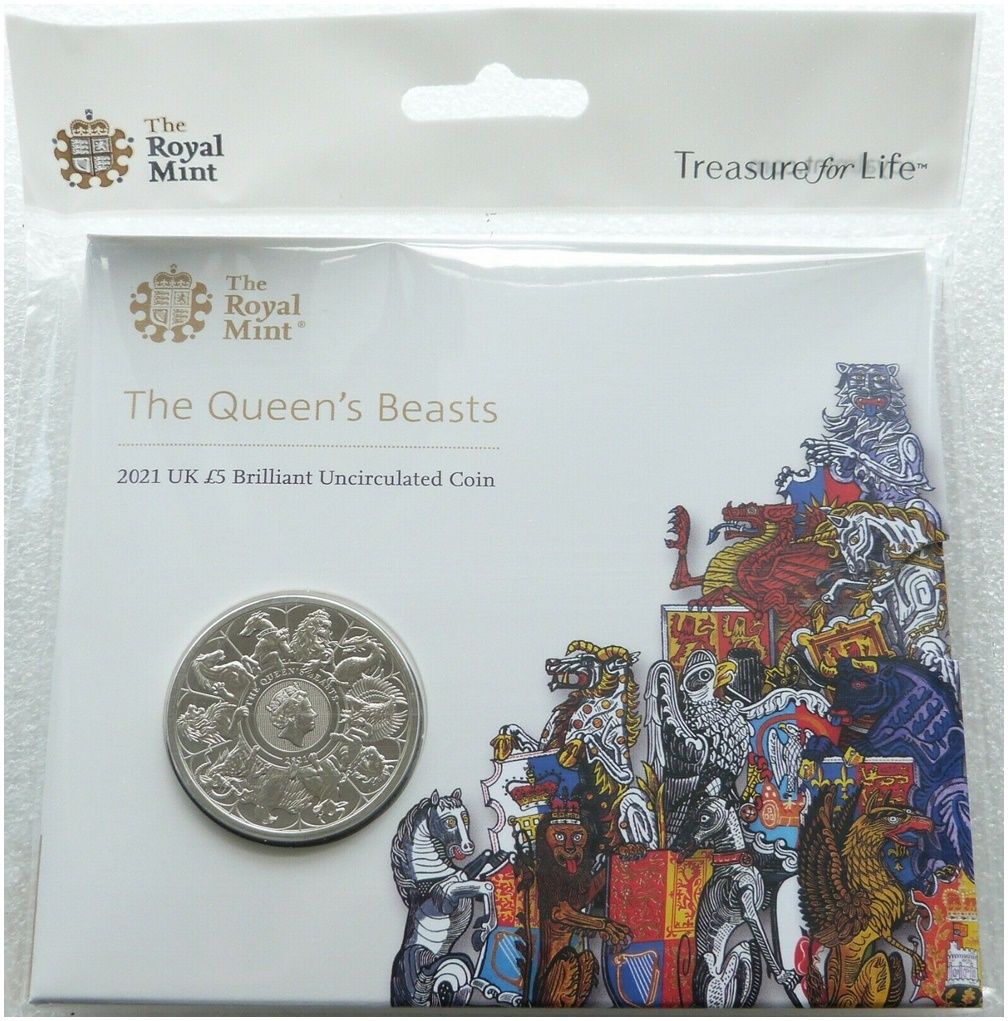 2021 Queens Beasts Completer £5 Brilliant Uncirculated Coin Pack Sealed 2021 Queens Beasts Completer £5 Brilliant Uncirculated Coin Pack Sealed