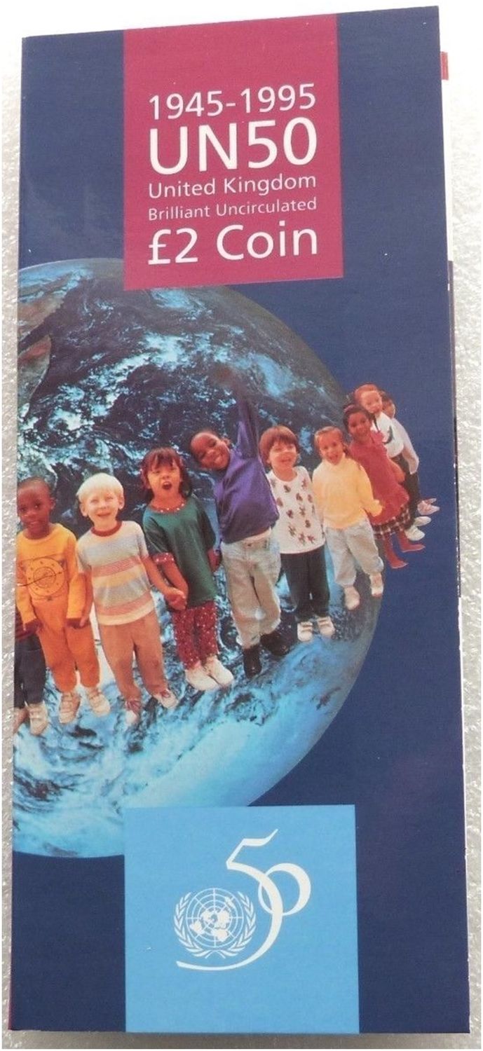 1995 United Nations £2 Brilliant Uncirculated Coin Pack