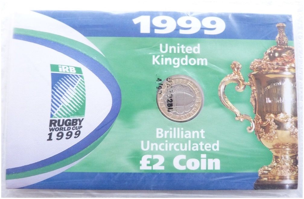 1999 Rugby World Cup £2 Brilliant Uncirculated Coin Pack Sealed