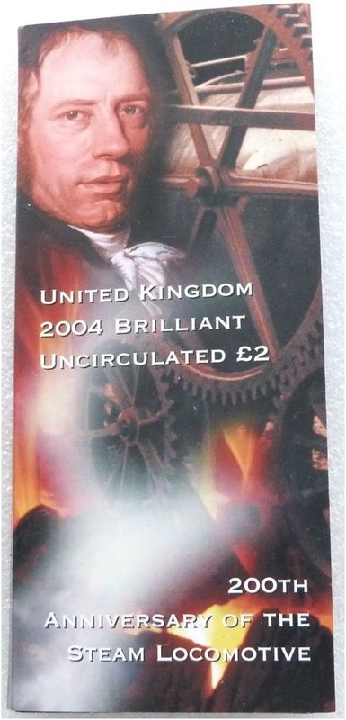 2004 Trevithick Steam Locomotive £2 Brilliant Uncirculated Coin Pack