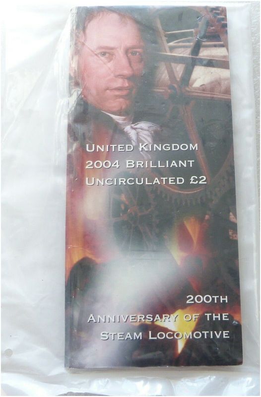 2004 Trevithick Steam Locomotive £2 Brilliant Uncirculated Coin Pack Sealed