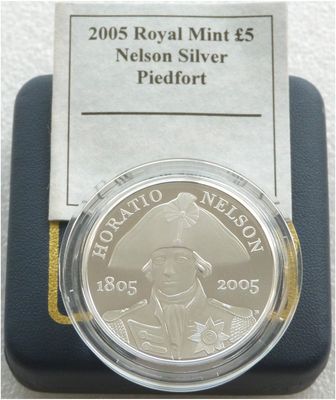 2005 Horatio Nelson Piedfort £5 Silver Proof Coin Box Coa 2005 Horatio Nelson Piedfort £5 Silver Proof Coin Box Coa