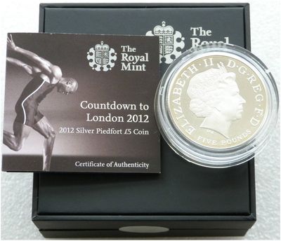 2012 London Olympic Games Countdown Piedfort £5 Silver Proof Coin
