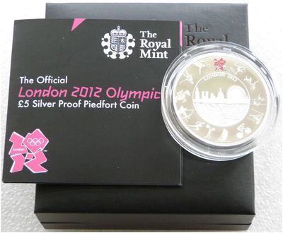 2012 London Olympic Games Piedfort £5 Silver Proof Coin Box Coa 2012 London Olympic Games Piedfort £5 Silver Proof Coin Box Coa