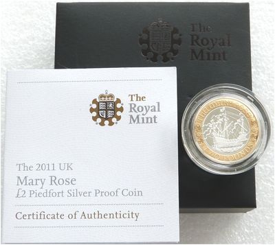 2011 Mary Rose Piedfort £2 Silver Proof Coin Box Coa 2011 Mary Rose Piedfort £2 Silver Proof Coin Box Coa