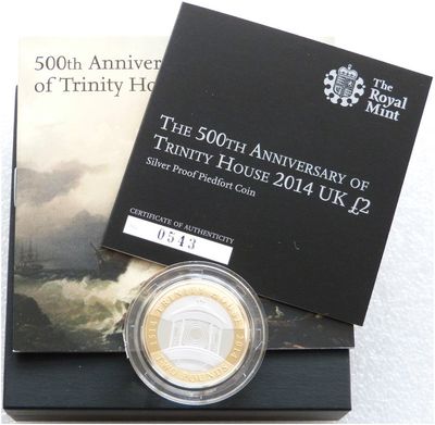 2014 Trinity House Piedfort £2 Silver Proof Coin Box Coa - Mintage 652 2014 Trinity House Piedfort £2 Silver Proof Coin Box Coa - Mintage 652