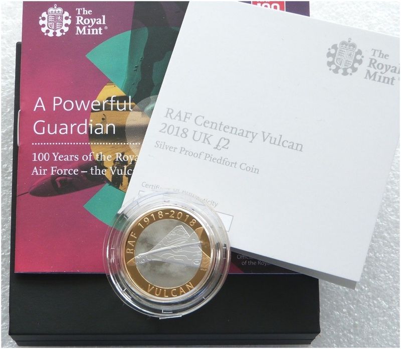 2018 Royal Air Force RAF Vulcan Piedfort £2 Silver Proof Coin Box Coa 2018 Royal Air Force RAF Vulcan Piedfort £2 Silver Proof Coin Box Coa