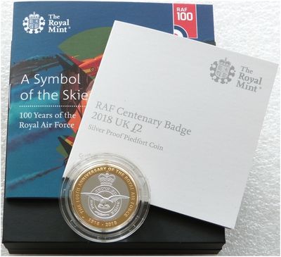 2018 Royal Air Force RAF Emblem Piedfort £2 Silver Proof Coin Box Coa 2018 Royal Air Force RAF Emblem Piedfort £2 Silver Proof Coin Box Coa
