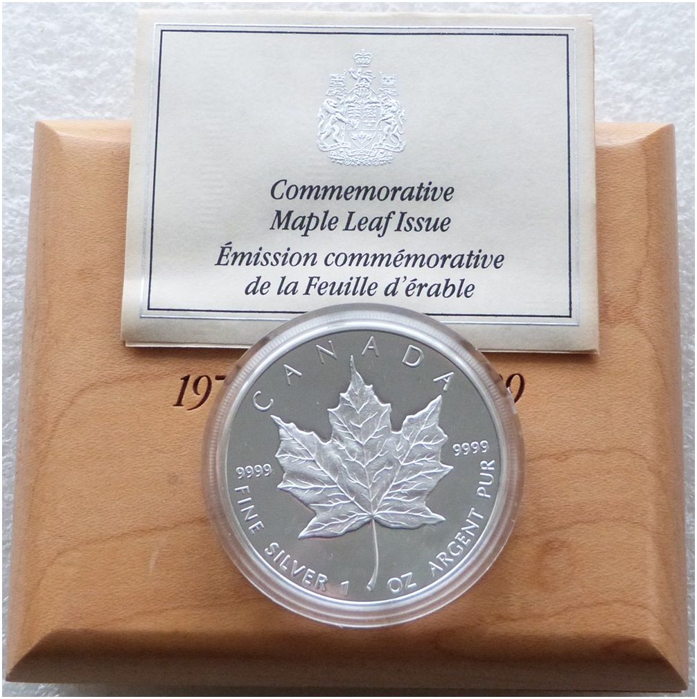 1989 Canada Maple Leaf $5 Silver Proof 1oz Coin Box Coa 1989 Canada Maple Leaf $5 Silver Proof 1oz Coin Box Coa