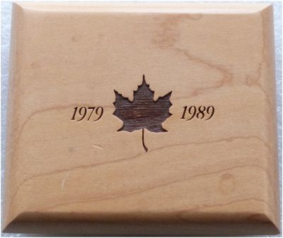 1989 Canada Maple Leaf $5 Silver Proof 1oz Coin Box Coa