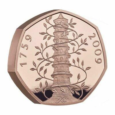 British Piedfort 50p Gold Coins