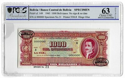 Bolivian Banknotes