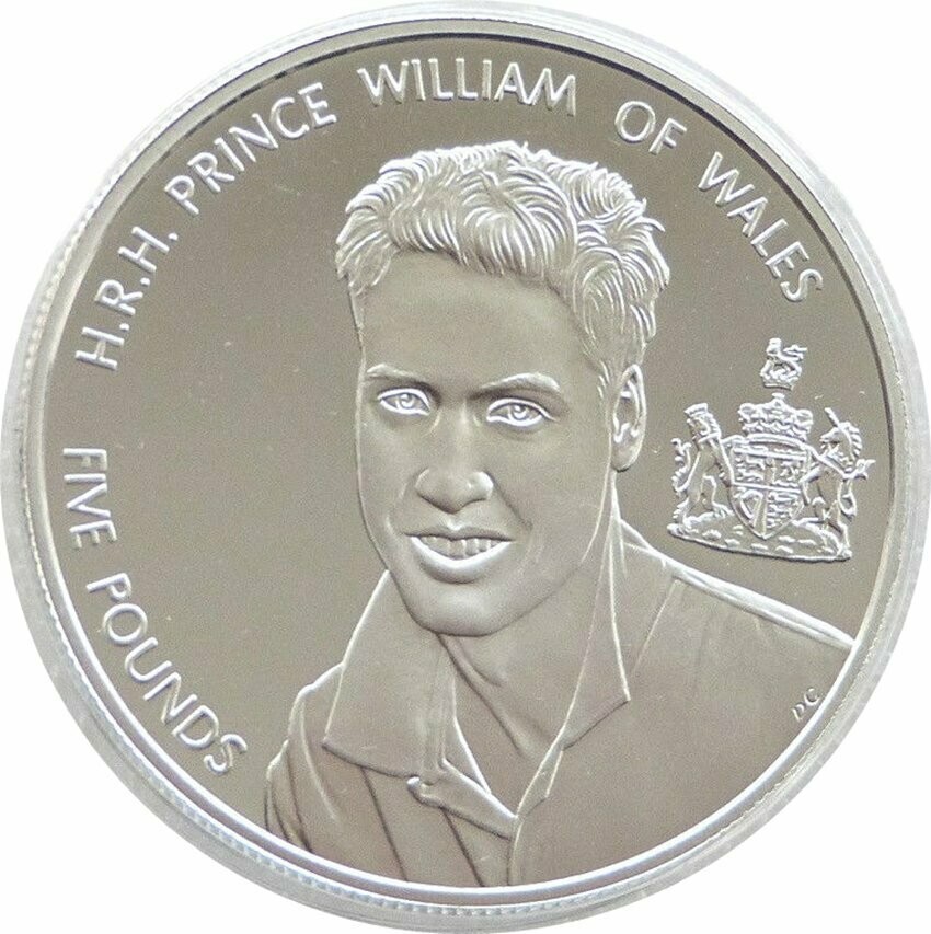 2003 Alderney Prince William 21st Birthday £5 Silver Proof Coin 2003 Alderney Prince William 21st Birthday £5 Silver Proof Coin