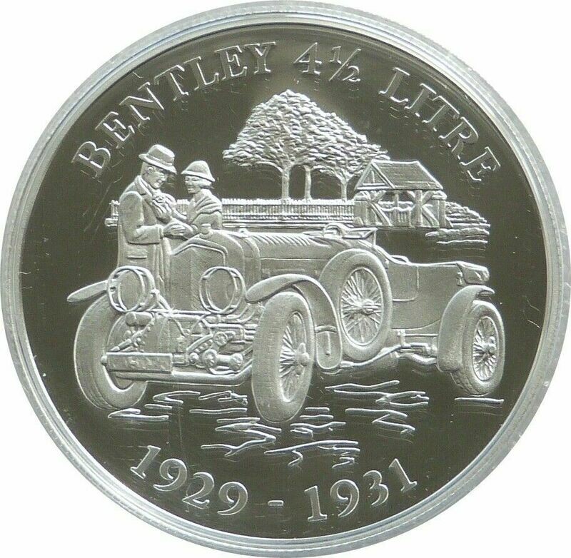2009 Alderney Classic British Motor Cars Bentley 4.5 Litre £5 Silver Proof Coin 2009 Alderney Classic British Motor Cars Bentley 4.5 Litre £5 Silver Proof Coin