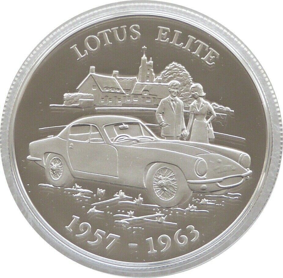 2009 Alderney Classic British Motor Cars Lotus Elite £5 Silver Proof Coin 2009 Alderney Classic British Motor Cars Lotus Elite £5 Silver Proof Coin