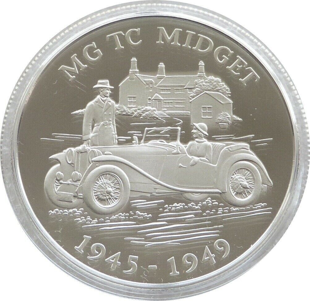 2009 Alderney Classic British Motor Cars MG TC Midget £5 Silver Proof Coin 2009 Alderney Classic British Motor Cars MG TC Midget £5 Silver Proof Coin