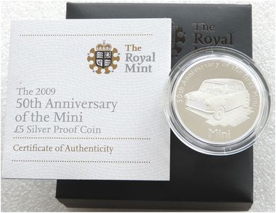 2009 Alderney Mini Motor Car 50th Anniversary £5 Silver Proof Coin Box Coa 2009 Alderney Mini Motor Car 50th Anniversary £5 Silver Proof Coin Box Coa