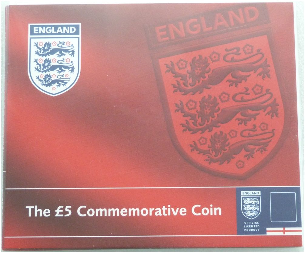 2004 Alderney Football World Cup England £5 Brilliant Uncirculated Coin Pack