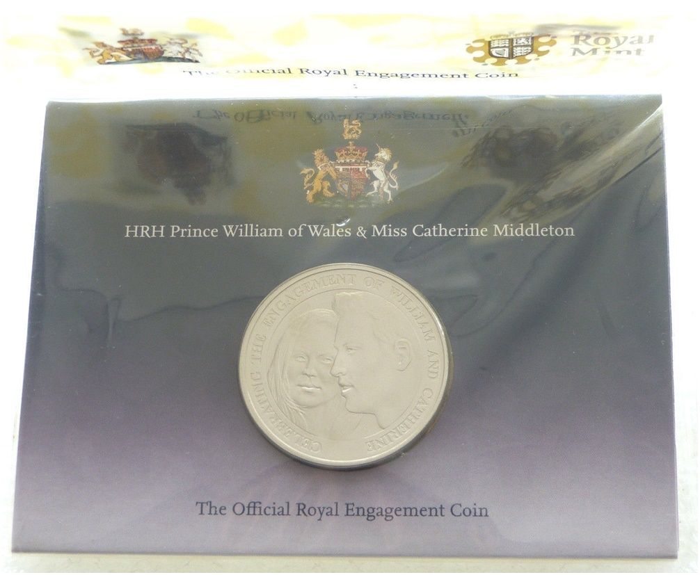 2010 Alderney Royal Engagement William and Kate £5 Brilliant Uncirculated Coin Pack