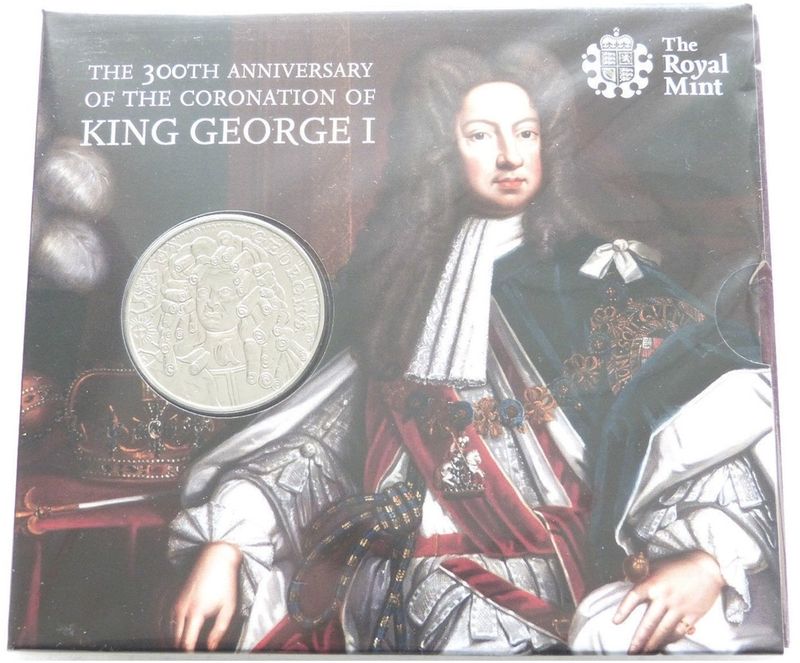 2014 Alderney King George I £5 Brilliant Uncirculated Coin Pack Sealed
