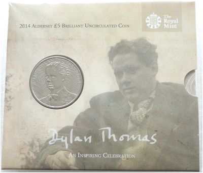 2014 Alderney Dylan Thomas £5 Brilliant Uncirculated Coin Pack Sealed 2014 Alderney Dylan Thomas £5 Brilliant Uncirculated Coin Pack Sealed