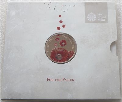 2014 Alderney Remembrance Day Poppy £5 Brilliant Uncirculated Coin Pack