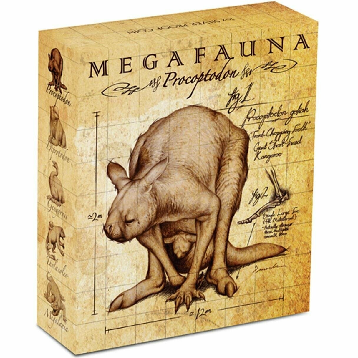 2013 Australia Megafauna Procoptodon $1 Silver Proof 1oz Coin Box Coa 2013 Australia Megafauna Procoptodon $1 Silver Proof 1oz Coin Box Coa
