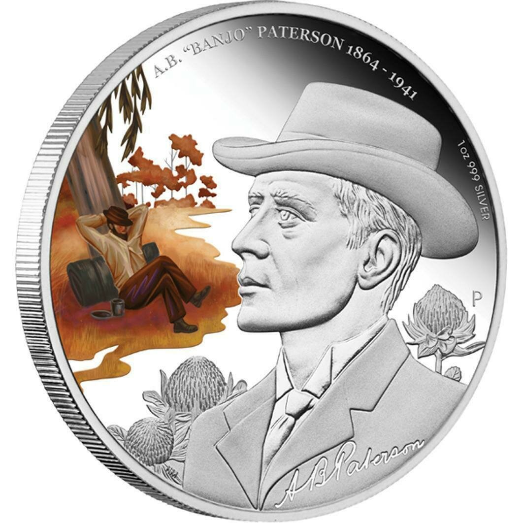 2014 Australia Banjo Paterson $1 Silver Proof 1oz Coin Box Coa 2014 Australia Banjo Paterson $1 Silver Proof 1oz Coin Box Coa