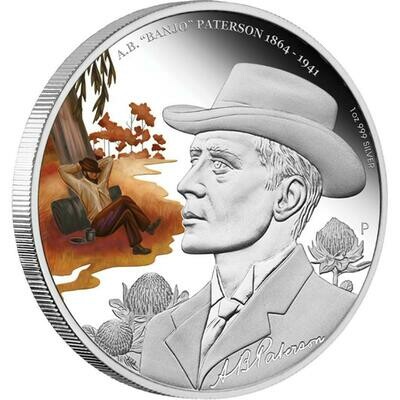 2014 Australia Banjo Paterson $1 Silver Proof 1oz Coin Box Coa 2014 Australia Banjo Paterson $1 Silver Proof 1oz Coin Box Coa