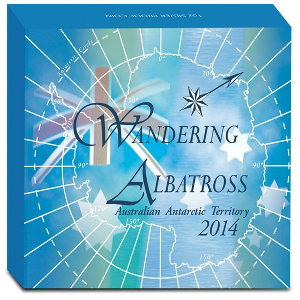 2014 Australia Antarctic Territory Wandering Albatross $1 Silver Proof 1oz Coin Box Coa 2014 Australia Antarctic Territory Wandering Albatross $1 Silver Proof 1oz Coin Box Coa