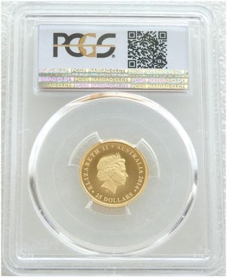 2014-P Australia Kangaroo $25 Gold Proof 1/4oz Coin PCGS PR70 DCAM