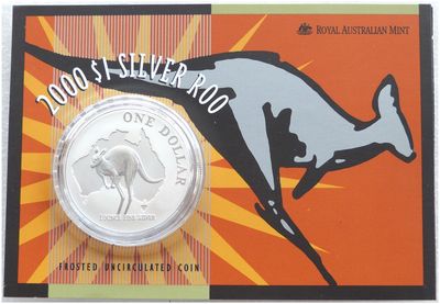 2000 Australia Kangaroo $1 Frosted Silver 1oz Coin Mint Pack 2000 Australia Kangaroo $1 Frosted Silver 1oz Coin Mint Pack